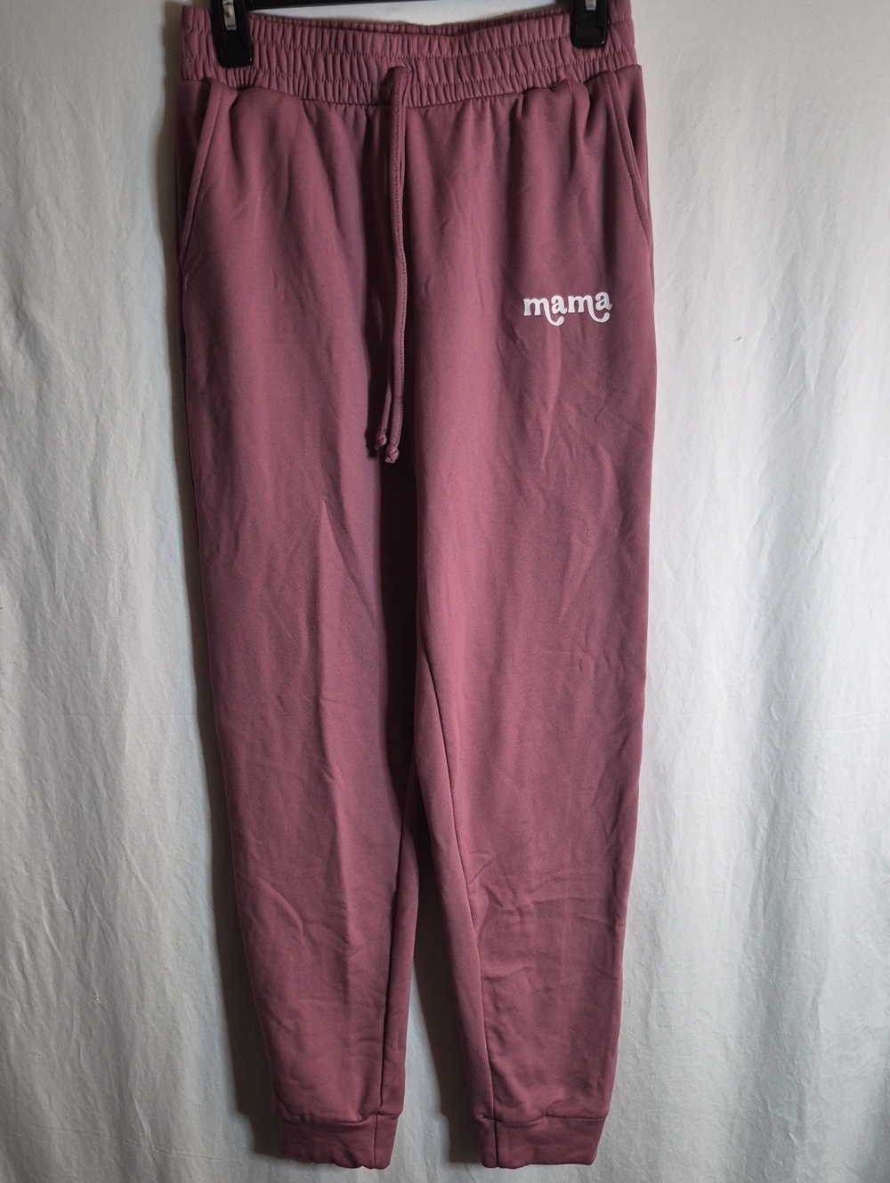 Mama Graphic Joggers in Dusky Rose — Women's Cozy Sweatpants